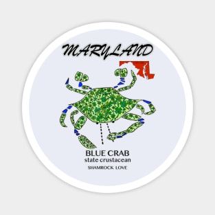 Maryland Blue Crab, Shamrock Love Magnet